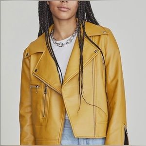 Elizabeth and James Yellow Leather Jacket